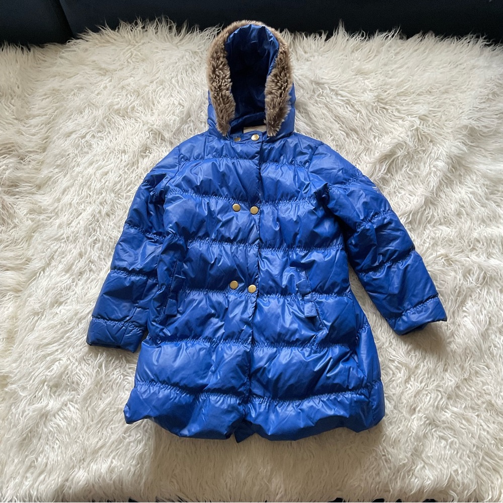 HANNA ANDERSSON Blue Down Puffer Parka Jacket - Picture 1 of 7